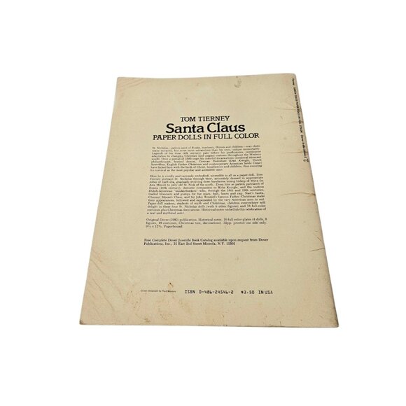 VTG Tom Tierney Santa Claus Paper Dolls in Full Color UNCUT 16 Plates 1983 Dover - Picture 13 of 14